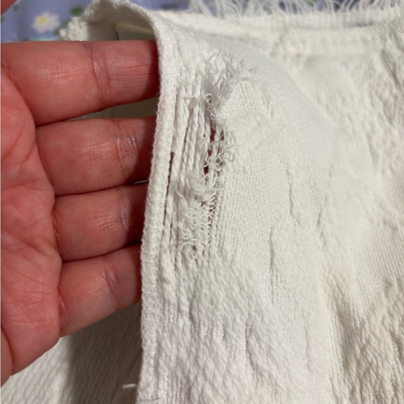 Vtg Crown Crafts White Cotton Matelassé Sham Fringed Floral Texture Made in USA - Picture 7 of 7